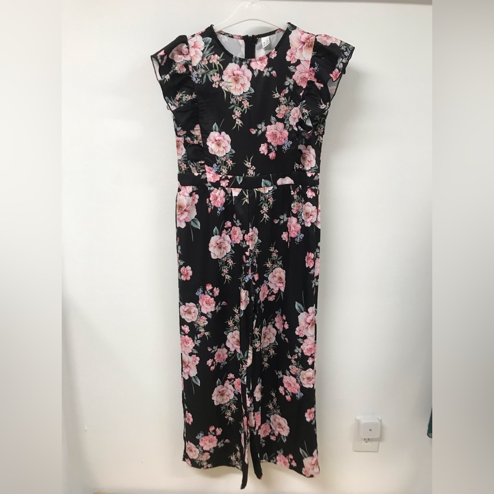 Big Girl Round Neck Casual Daily Wear Easter Party Holiday Flower Girl Jumpsuit